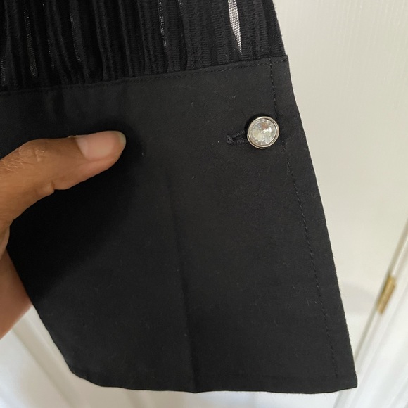 Ribbed Y2K Black Button Up - Picture 4 of 11